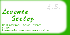 levente stelcz business card